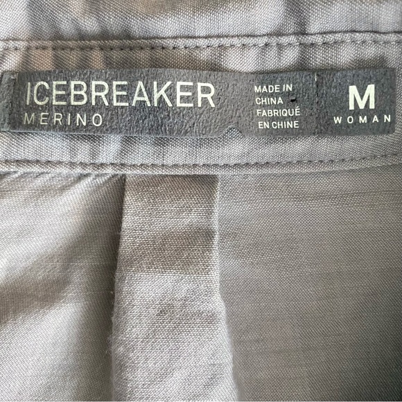 Icebreaker Gray Merino Wool Kala Tunic Travel Dress Heather Snow Sz M - Picture 7 of 12